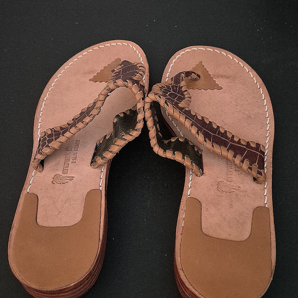 Stephen Bonanno NWOT all leather brown sandals.